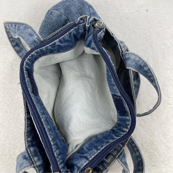 SHANE Acid-wash Denim Shoulder Bag Purse Vintage Y2K 90’s 80’s Retro - Picture 5 of 8